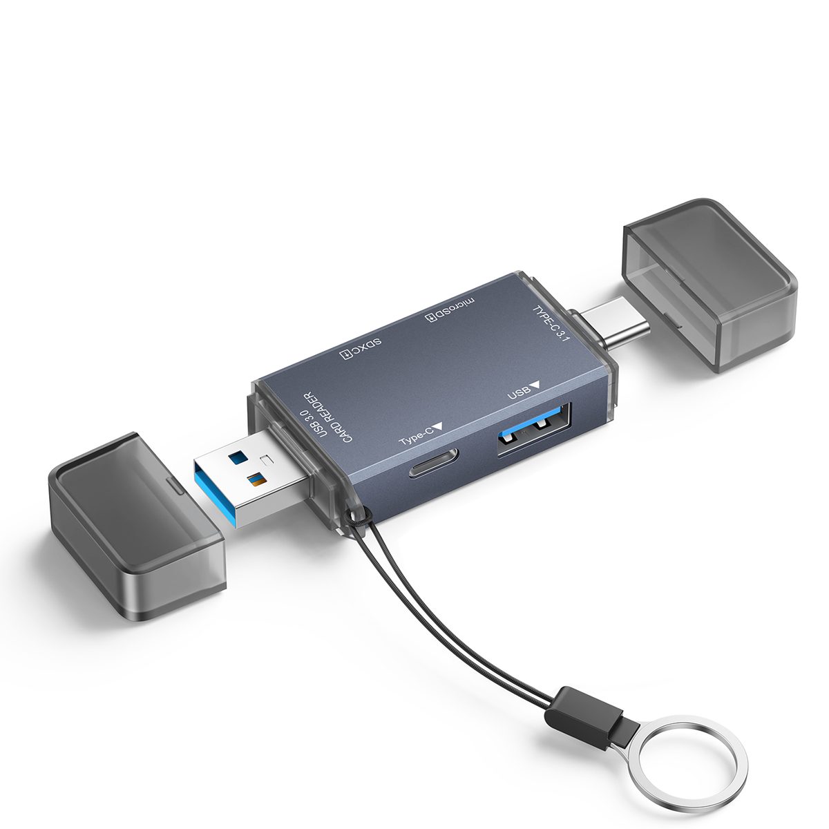 CR370-M1 | 4-in-1 SD Card Reader (USB A/C, Hub)