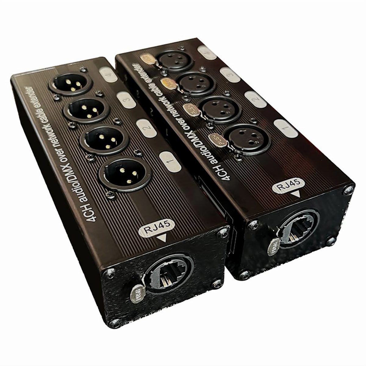 DMX-NT | 4-Channel 3-Pin XLR/DMX/AES-EBU over Ethercon RJ45 Network Extender