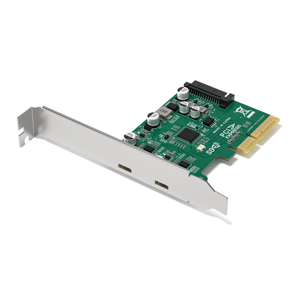 PCIE-10GUSB2C | 2-Port USB-C PCIe 3.0 Controller Card with USB 3.2 Gen2 10Gbps
