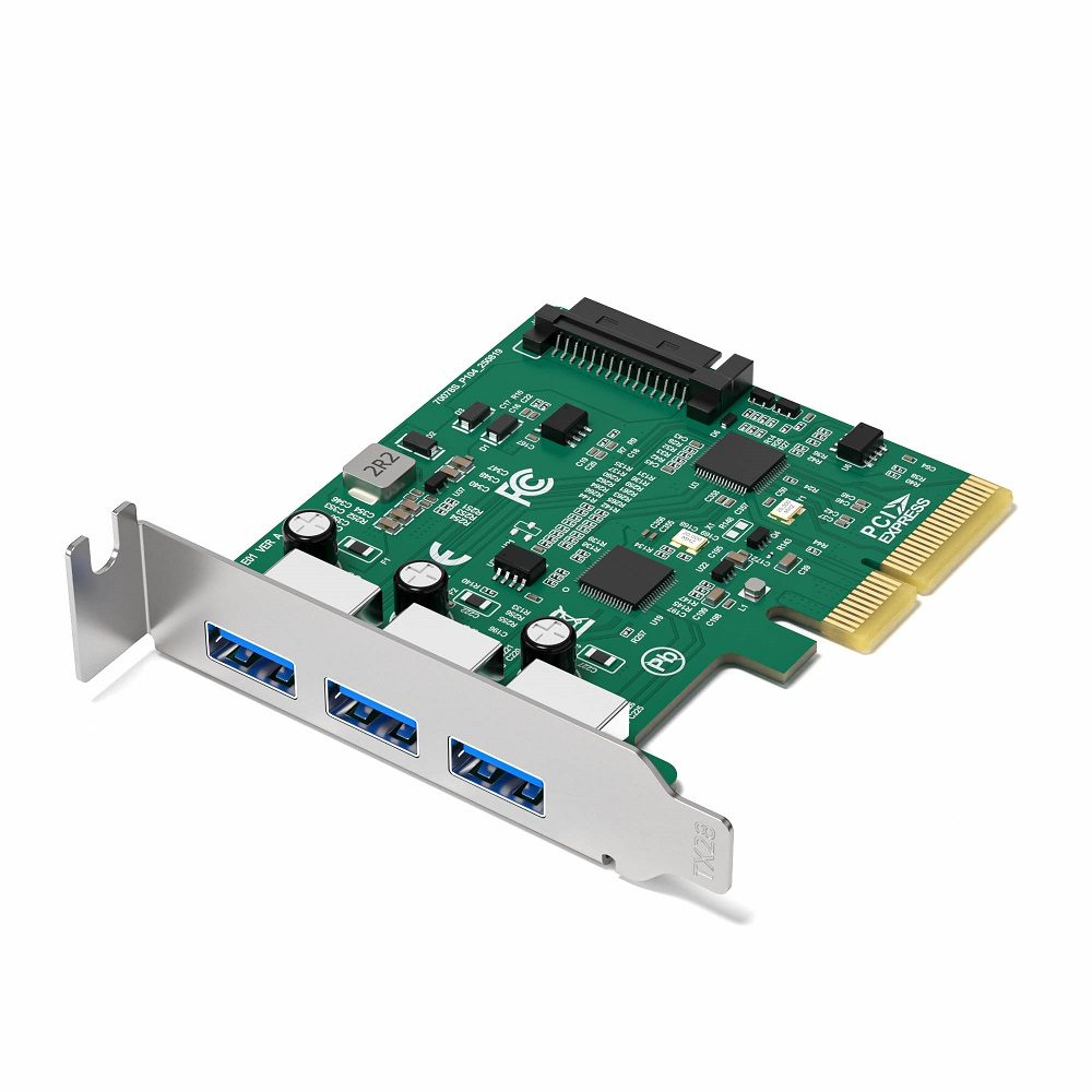 PCIE-10GUSB3A | 3-Port USB-A PCIe 3.0 Controller Card with USB 3.2 Gen2 10Gbps