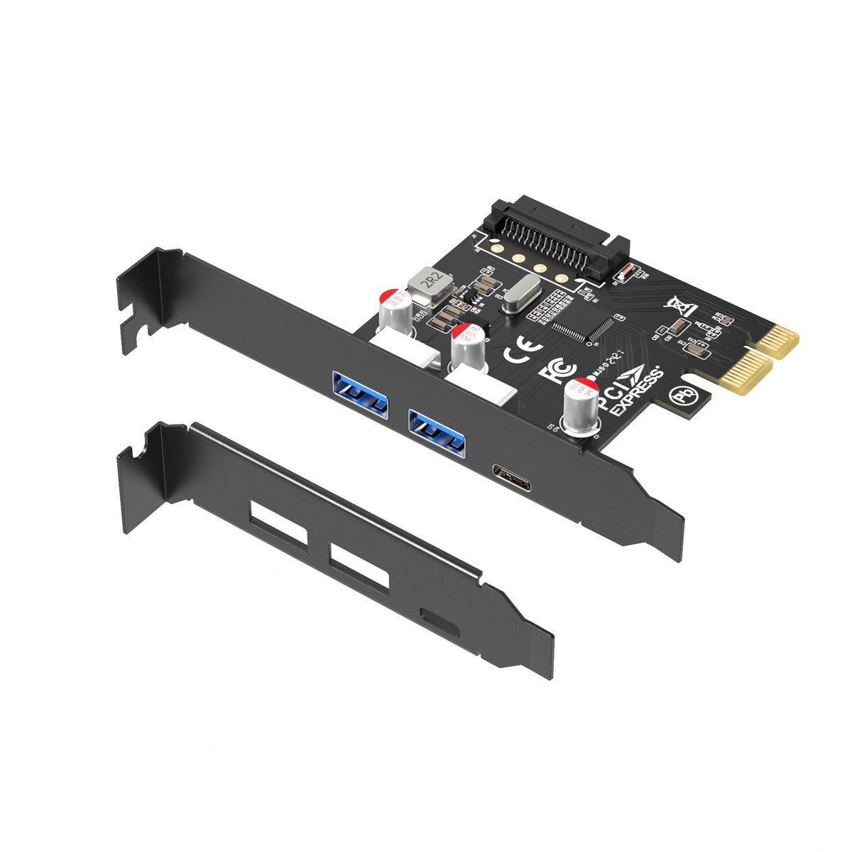 PCIE-2A1C-5G | 2-Port USB-A + 1 USB-C PCI Express USB 3.0 Expansion Card