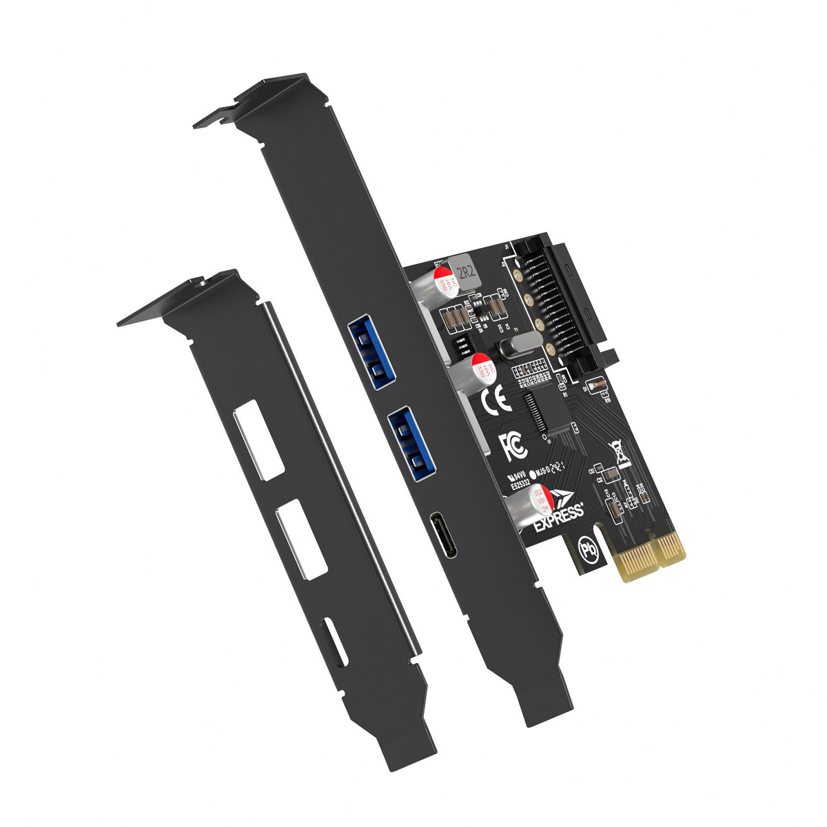 PCIE-2A1C-5G | 2-Port USB-A + 1 USB-C PCI Express USB 3.0 Expansion Card