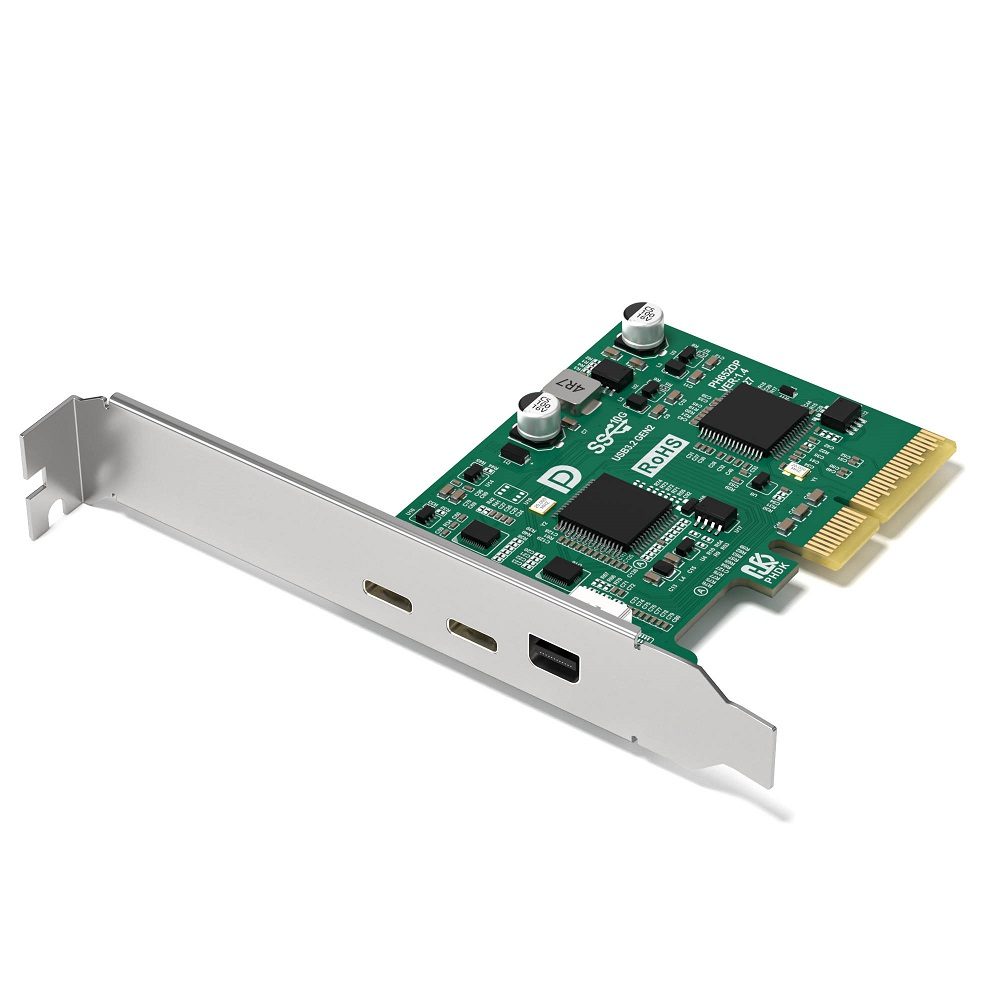 PCIE-CV410 | PCIe DisplayPort Alt-Mode Host Card - Dual USB-C 10Gbps Interfaces
