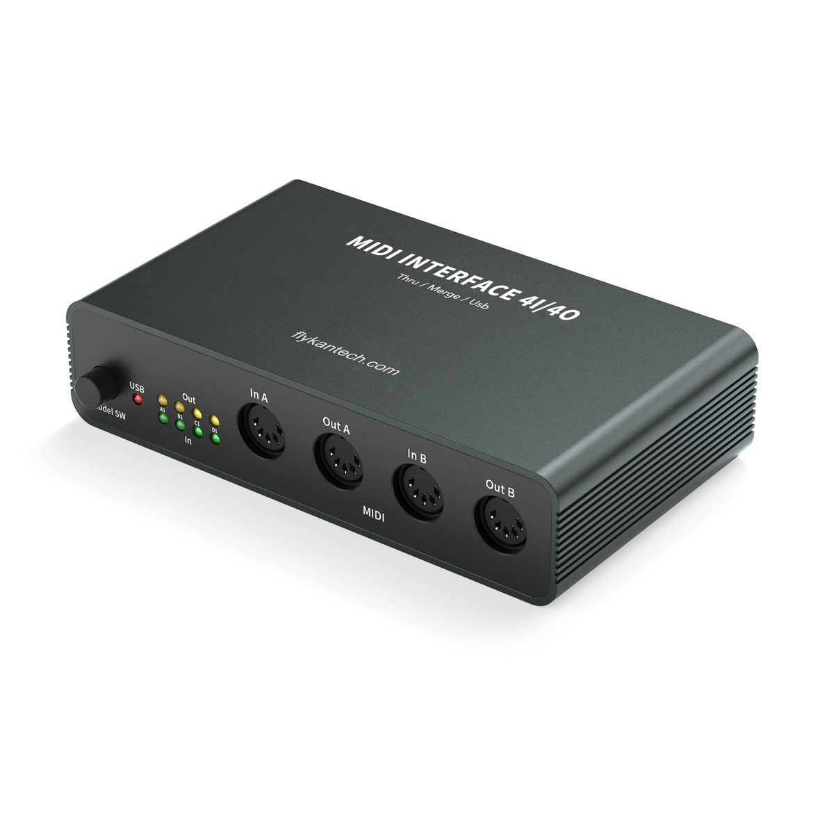 UMB06 3-In-1 4X4 MIDI Interface Box (MIDI-Merge, MIDI Thru, USB-MIDI)