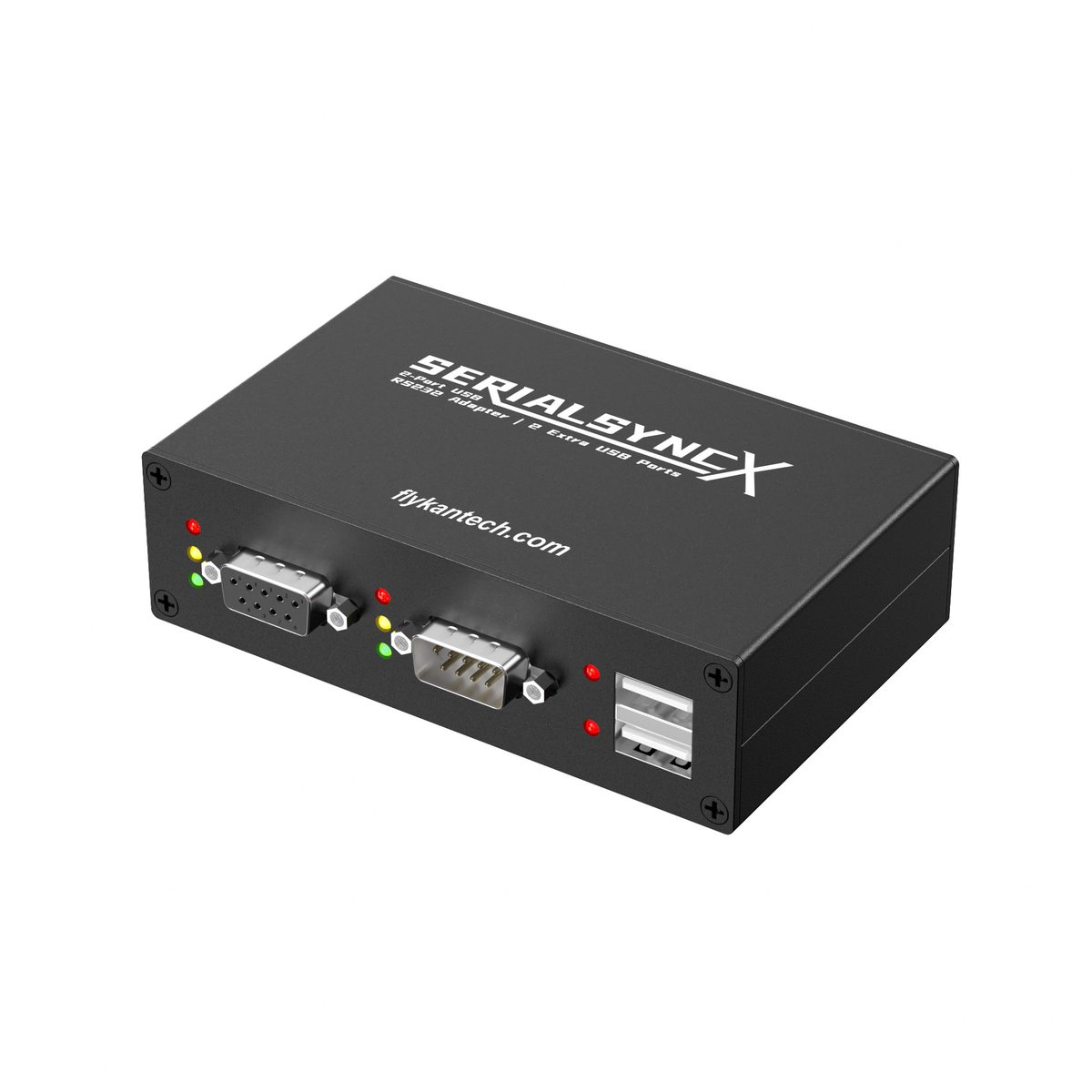 Tittron USBH232-MF2U dual RS232 USB to RS232 adapter with built-in USB 2.0 hub industrial metal enclosure