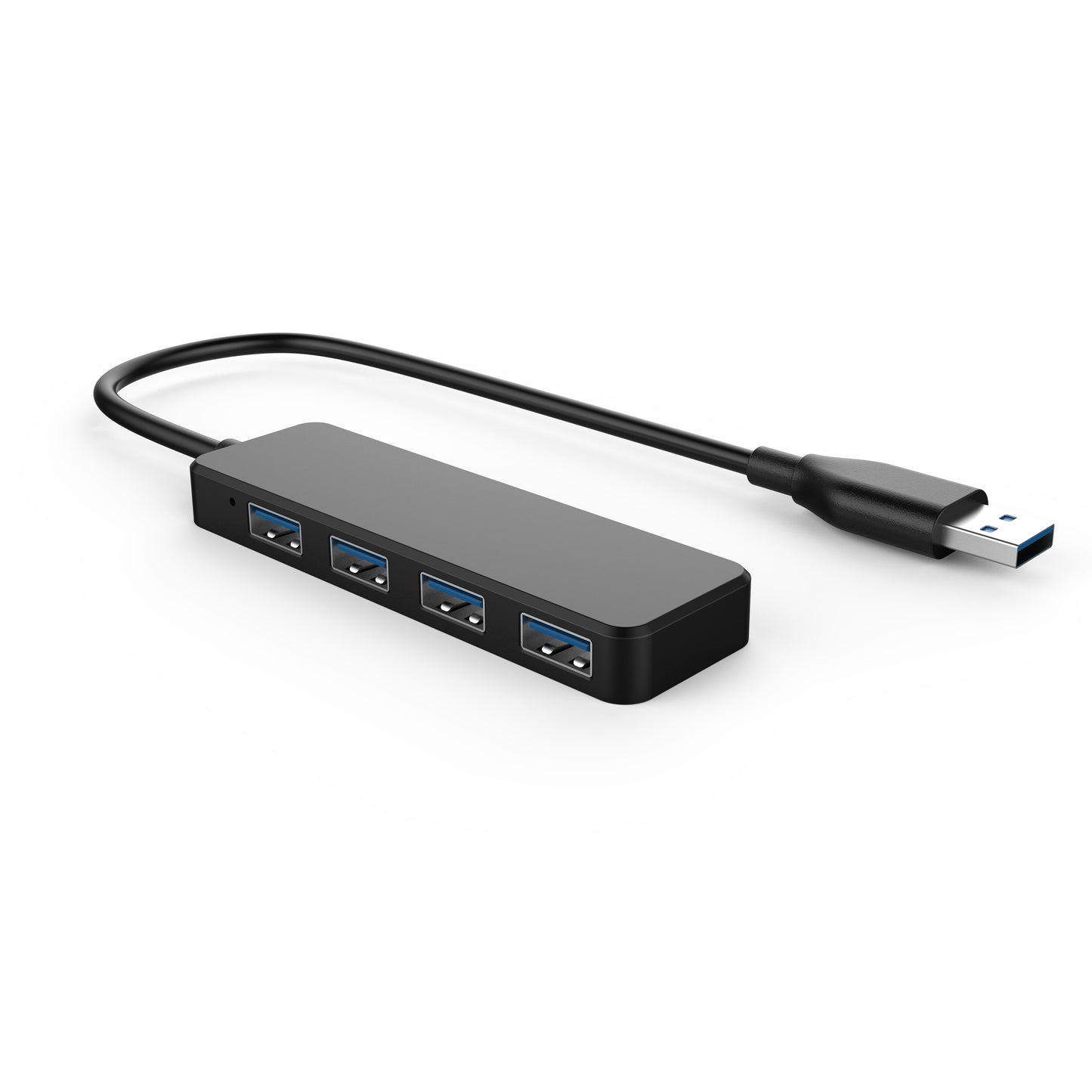 4 Port-SuperSpeed Mini USB 3.0 Hub - 5Gbps - Black