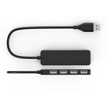 4 Port-SuperSpeed Mini USB 3.0 Hub - 5Gbps - Black